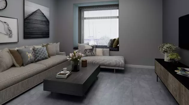 灰色地板贴图，灰色地板装修效果图欣赏